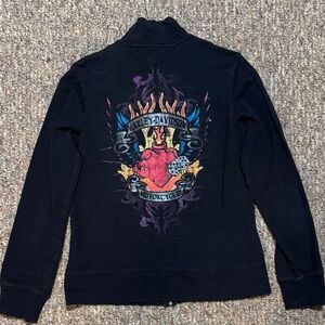 Harley-Davidson Black Jacket with Vibrant Graphic